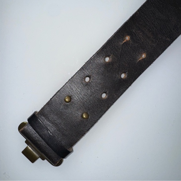 LP Vinatge Black Leather Belt sz S main image 4